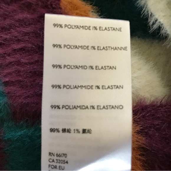 Free People Ciara Fuzzy Striped Sweater Mini Size M - Picture 6 of 8